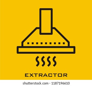 Extractor icon signs