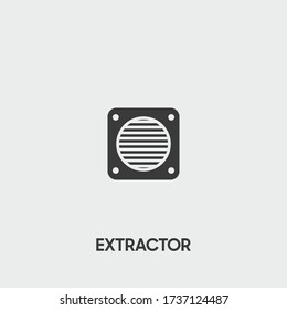 extractor icon. extractor vector on gray background