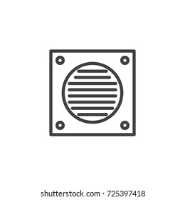 Extractor line icon, outline vector sign, linear style pictogram isolated on white. Symbol, logo illustration. Editable stroke
