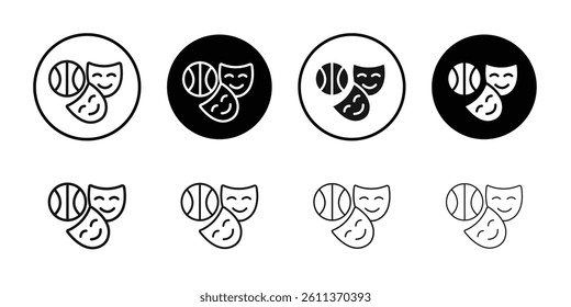 Extracurricular activities icon Flat art illustration in outline