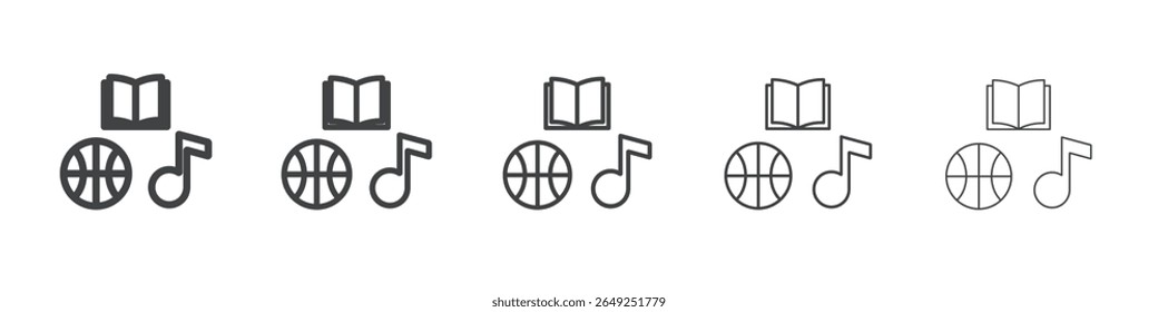 Extracurricular activities icon simple illustration collection symbol
