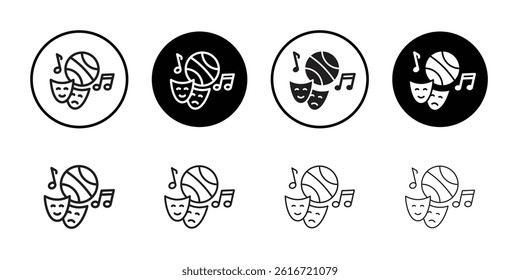 Extracurricular activities icon Thin line illustration set