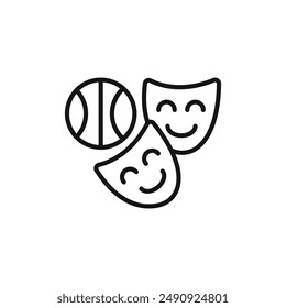 Extracurricular activities logo sign vector outline