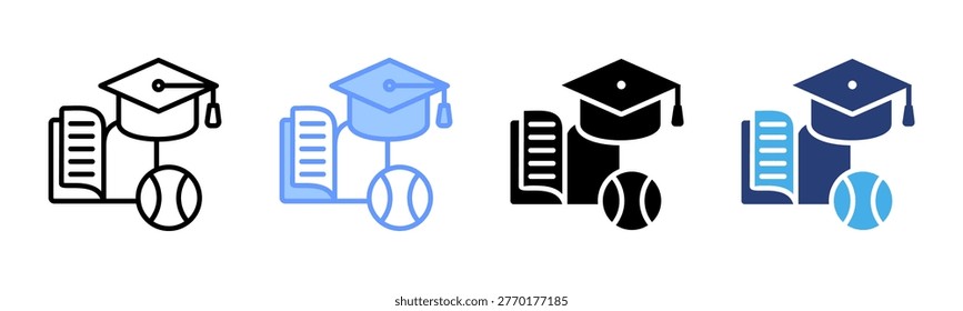 Extracurricular icon set multiple style collection