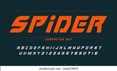 Diseño del alfabeto, tipo de letra, letras y números. Caracteres vectoriales. Ropa de 20 grados