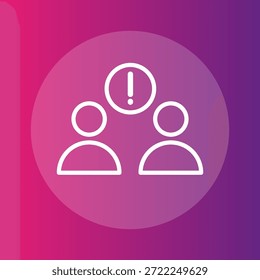 Extraordinarily individualistic icons. Professionalizing alert Vector. Communicational misunderstanding symbols. Pink backdrop.