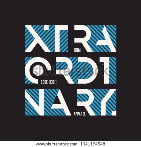 Extraordinary abstract geometric vector t-shirt and apparel design, typography, print, poster. Global swatches.