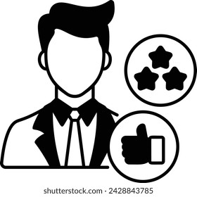 extraordinary and brilliant employee of the company vector icon design, self improvement at workplace Symbol, business motivation Sign, goal-directed behavior stock illustration, pacesetters concept