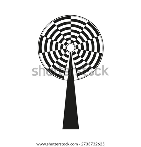 Extraordinary checkered icon. Magnificent stand symbol. Incredible vector illustration. Sophisticated monochrome graphics. EPS 10.