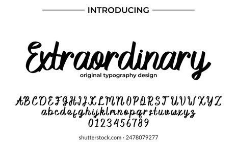 Extraordinary Font Stylish brush painted an uppercase vector letters, alphabet, typeface