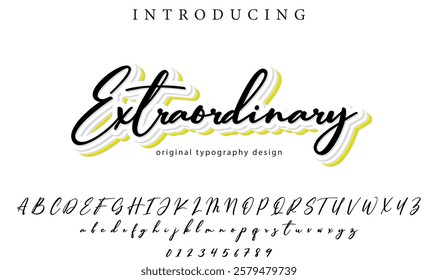 Extraordinary Font Stylish brush painted an uppercase vector letters, alphabet, typeface