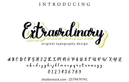 Extraordinary Font Stylish brush painted an uppercase vector letters, alphabet, typeface