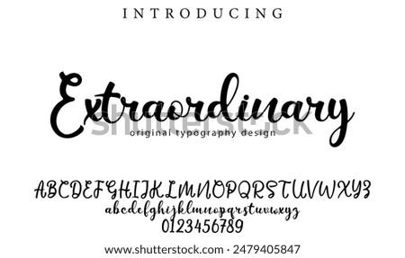 Extraordinary Font Stylish brush painted an uppercase vector letters, alphabet, typeface