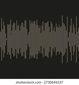 Vetor de frequência extraordinária. Símbolo acústico extraordinário. Gráficos de áudio extraordinários. Fundo preto extraordinário. EPS 10.