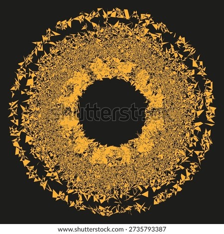Extraordinary gold ring. Magnificent circle pattern. Incredible vector illustration. Sophisticated luxury graphics. EPS 10.