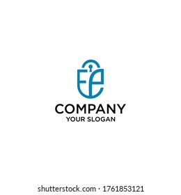 Extraordinary professional elegant trendy artistic awesome initial FP based Alphabet logo icon.