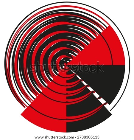 Extraordinary red circle. Magnificent round symbol. Incredible vector illustration. Sophisticated colorful graphics
