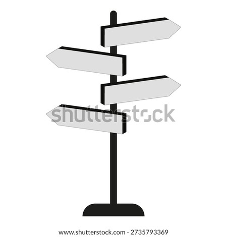 Extraordinary signpost icon. 4 four arrows. Incredible vector illustration. Sophisticated navigation object. EPS 10.