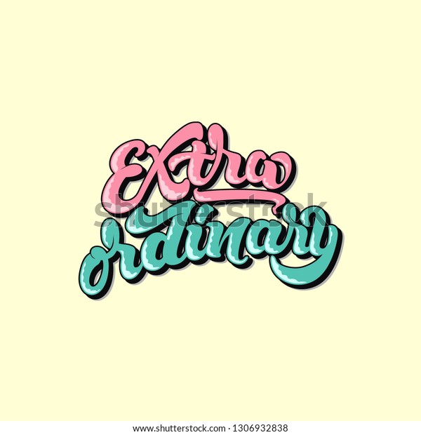 Extraordinary Typography Vector Illustration Stock Vector (Royalty Free ...