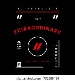 extraordinary vintage typography design tee shirt vector illustration