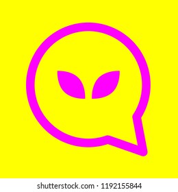 Extraterrestrial alien emoticon, stock vector illustration, EPS10.