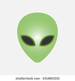 Extraterrestrial, Alien Face. Stranger Icon. Foreigner, Head Alien Symbol - Vector.    