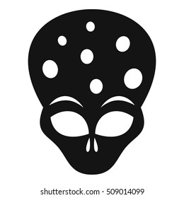 Extraterrestrial alien head icon. Simple illustration of alien head vector icon for web