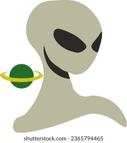 extraterrestrial alien head. You can use it like a sticker