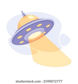 Extraterrestrial Alien Spaceship and Ufo Shuttle Vector Illustration