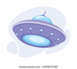 Extraterrestrial Alien Spaceship and Ufo Shuttle Vector Illustration