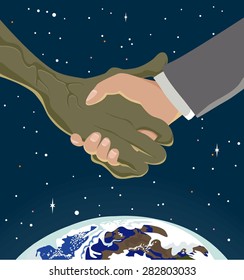 Extraterrestrial handshake