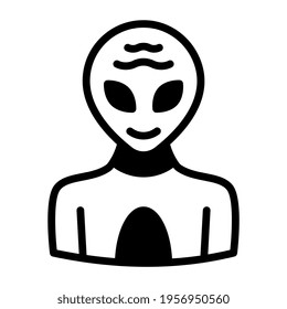 Extraterrestrial icon design vector of space avatar