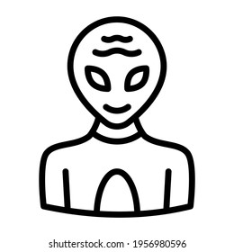 Extraterrestrial icon design vector of space avatar