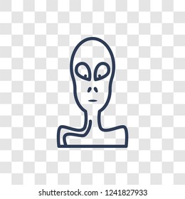 Extraterrestrial icon. Trendy linear Extraterrestrial logo concept on transparent background from ASTRONOMY collection
