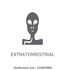 Extraterrestrial icon. Trendy Extraterrestrial logo concept on white background from Astronomy collection. Suitable for use on web apps, mobile apps and print media.