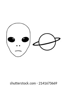 extraterrestrial icon vector illustration logo template