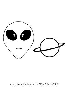 extraterrestrial icon vector illustration logo template