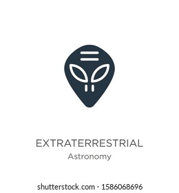 Extraterrestrial icon vector. Trendy flat extraterrestrial icon from astronomy collection isolated on white background. Vector illustration can be used for web and mobile graphic design, logo, eps10