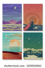 Extraterrestrial Landscapes, Alien Planets Surfaces, Mountains, Desert, Ocean, Skies, Stars and Planets