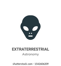 Extraterrestrial vector icon on white background. Flat vector extraterrestrial icon symbol sign from modern astronomy collection for mobile concept and web apps design.