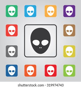 Extraterrestrial vector icon for web and mobile