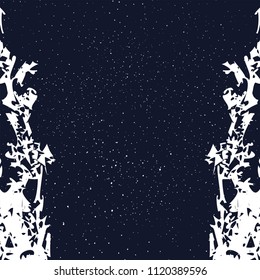 Extraterrestrials gate to the cosmos night stars background. Trendy wallpaper new space style