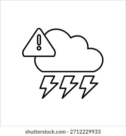 extream weather icons. simple line vector illustrtation