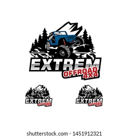 Extrem Offroad 4x4 Logo Vector