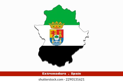 Extremadura Flag - Regions of Spain