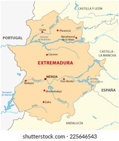 extremadura map