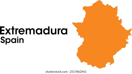 extremadura spain map in vectors