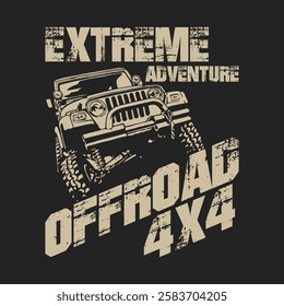 extreme adventure offroad emblem logo poster vector design