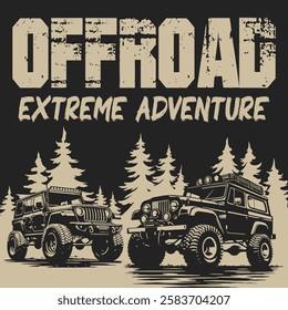 extreme adventure offroad emblem logo poster vector design