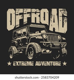 extreme adventure offroad emblem logo poster vector design